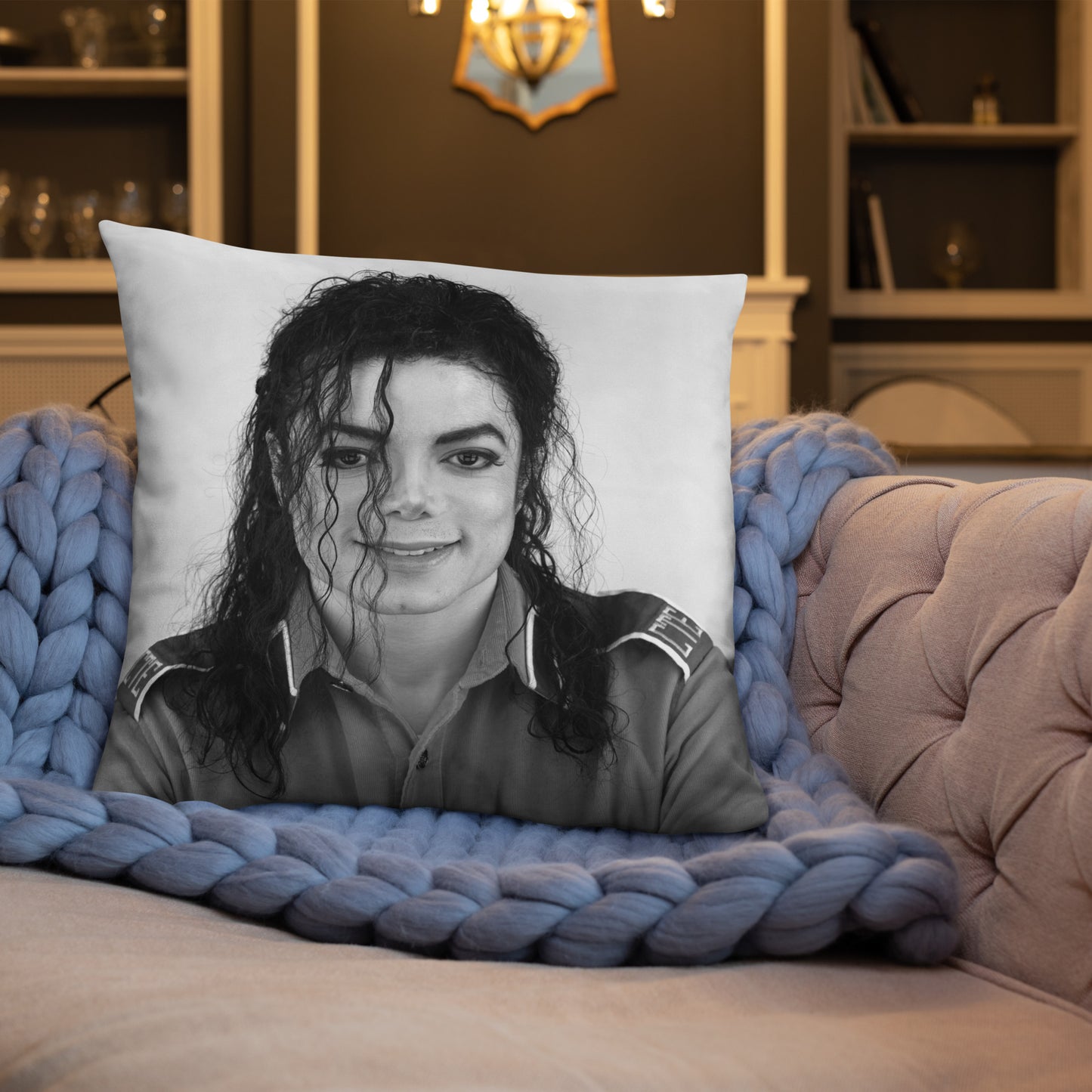 Coussin Michael Jackson Portrait – Déco Fan Collector Exclusif