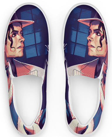 SMOOTH CRIMINAL Collector Sneakers DARTFYT® — Michael Jackson Bad Era | Vue du dessus