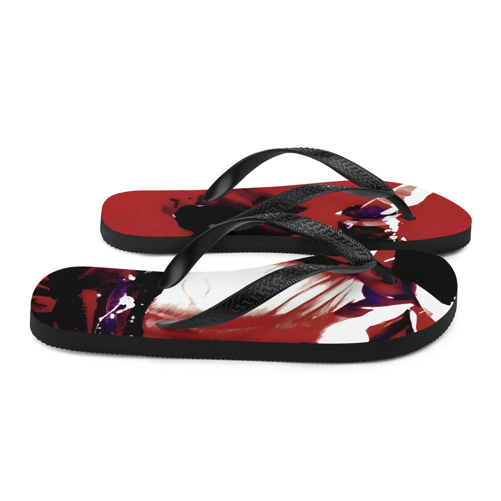 Chinelo streetwear Michael Jackson vermelho com estampa anime estilo manga, exclusivo France 2026 homem.
