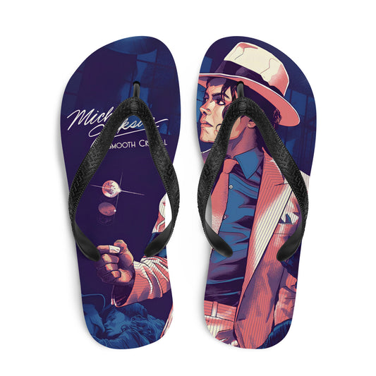DARTFYT® Smooth Criminal — Flip-Flops Bad Era Collector — Vue principale | Streetwear Premium Collection Michael Jackson