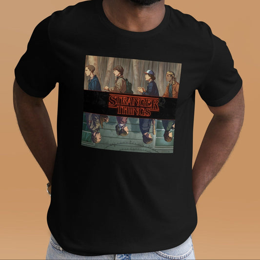 DARTFYT® DARTFYT T-shirt Unisexe Stranger Things — Coton Respirant Impression HD Collector — Vue de dos | Streetwear Premium