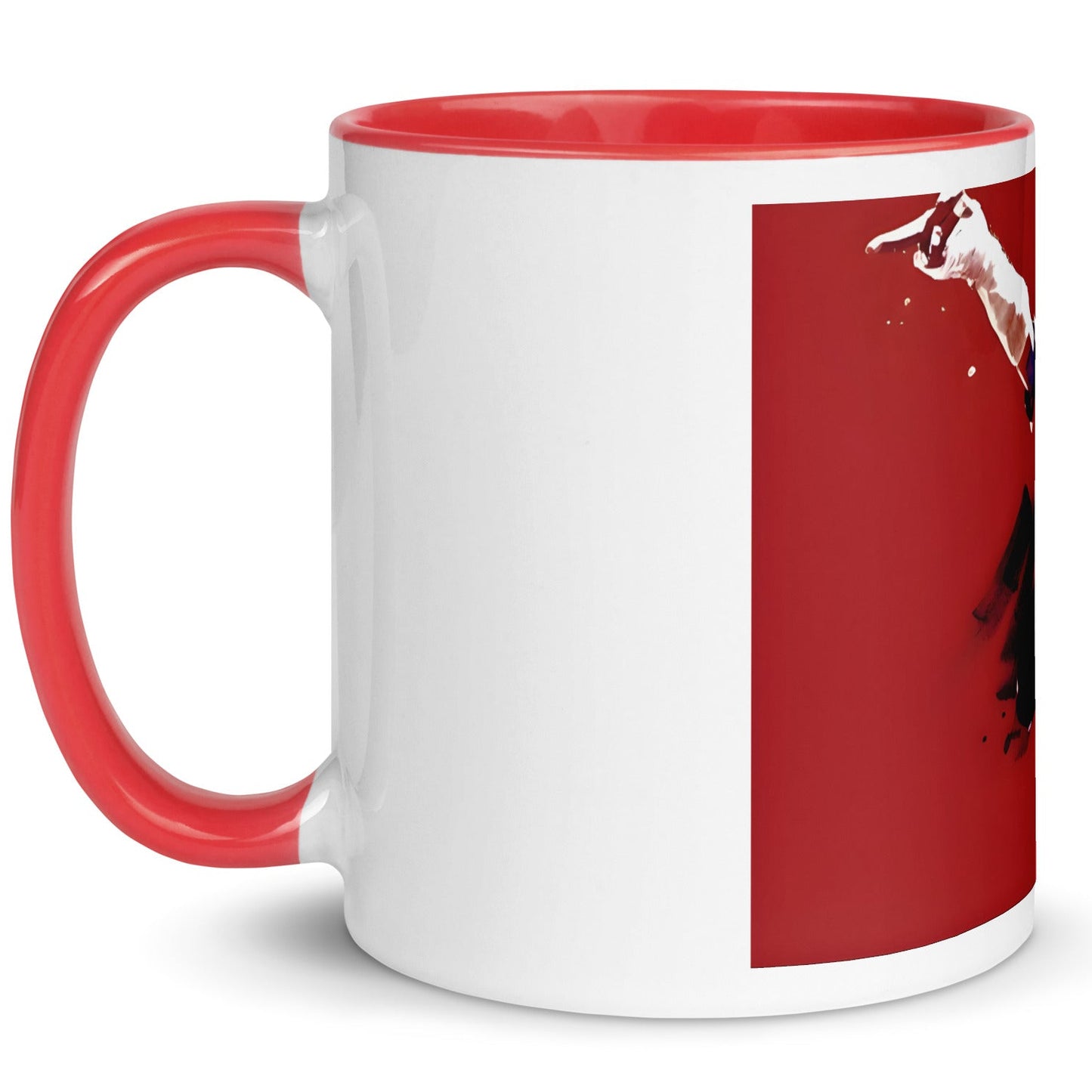 DARTFYT® Red King — Mug Bicolore Céramique Collector — Détail | Streetwear Premium Collection Michael Jackson