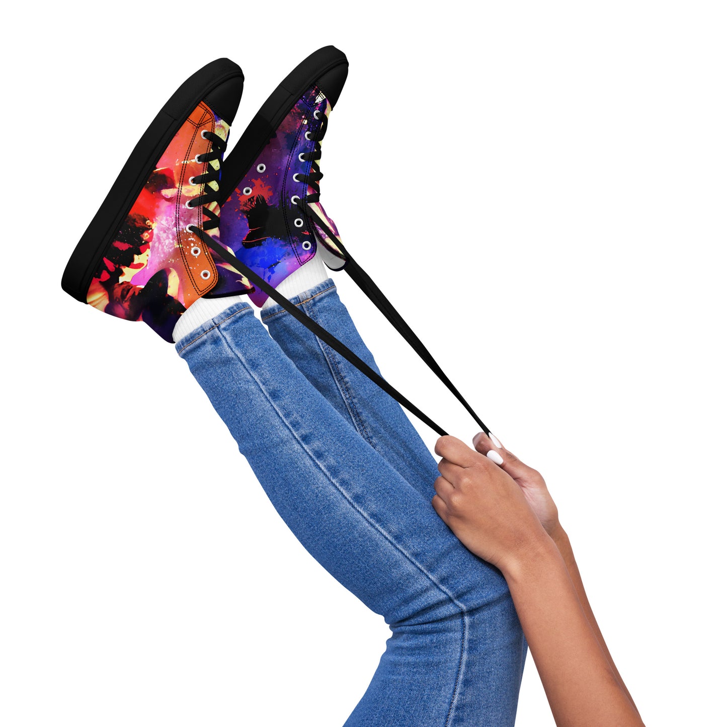 Sneakers High-Top Michael Jackson Néon – Streetwear Exclusif