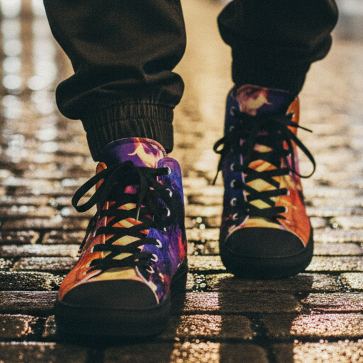MJ POP ART High-Tops — Mockup Streetwear Premium