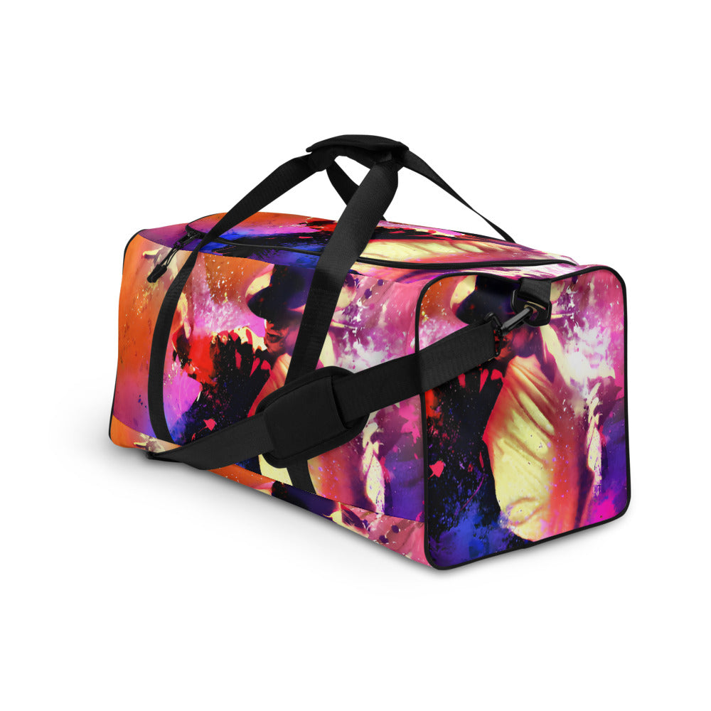 Bolsa de viagem Michael Jackson neon com design streetwear inspirado em manga e cultura pop França 2026.