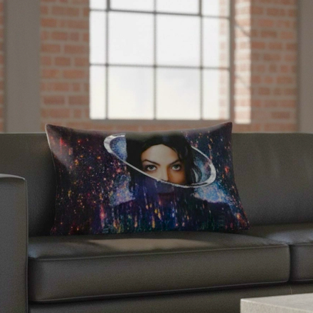 DARTFYT® King of Pop — Coussin Décoratif Collector Fan Edition — Vue de côté | Streetwear Premium Collection Michael Jackson