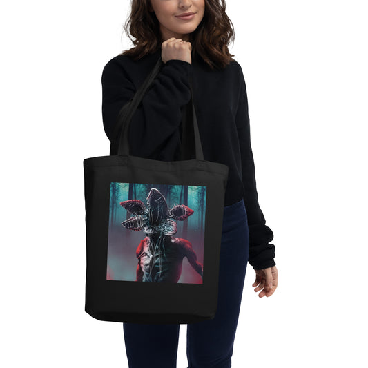 DARTFYT® Demogorgon — Tote Bag Bio Collector — Détail | Streetwear Premium Collection Stranger Things