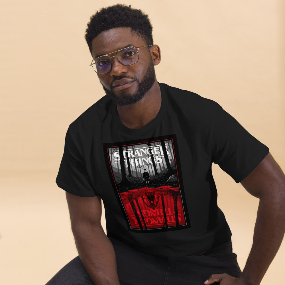 T-shirt Stranger Things Upside Down noir – fan merch premium