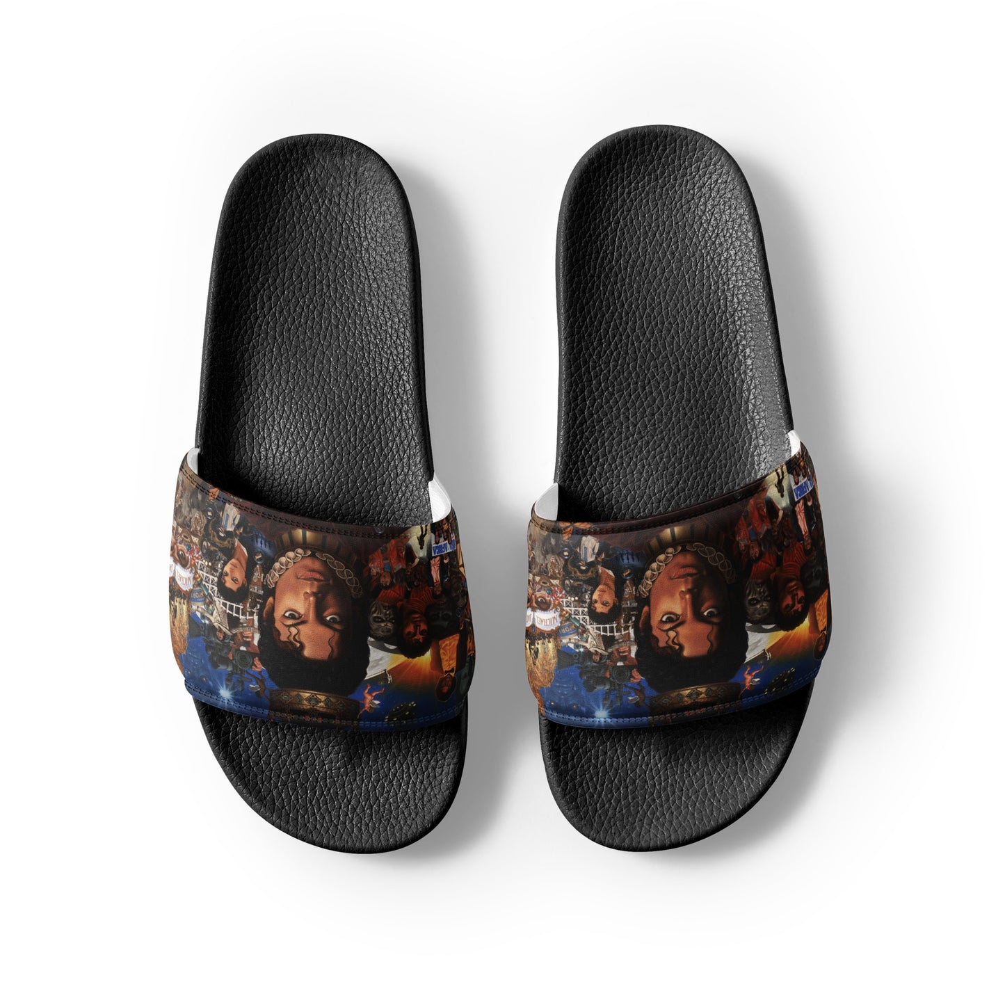 Slides Michael Jackson streetwear homme noir com estampa colorida estilo manga anime França 2026.