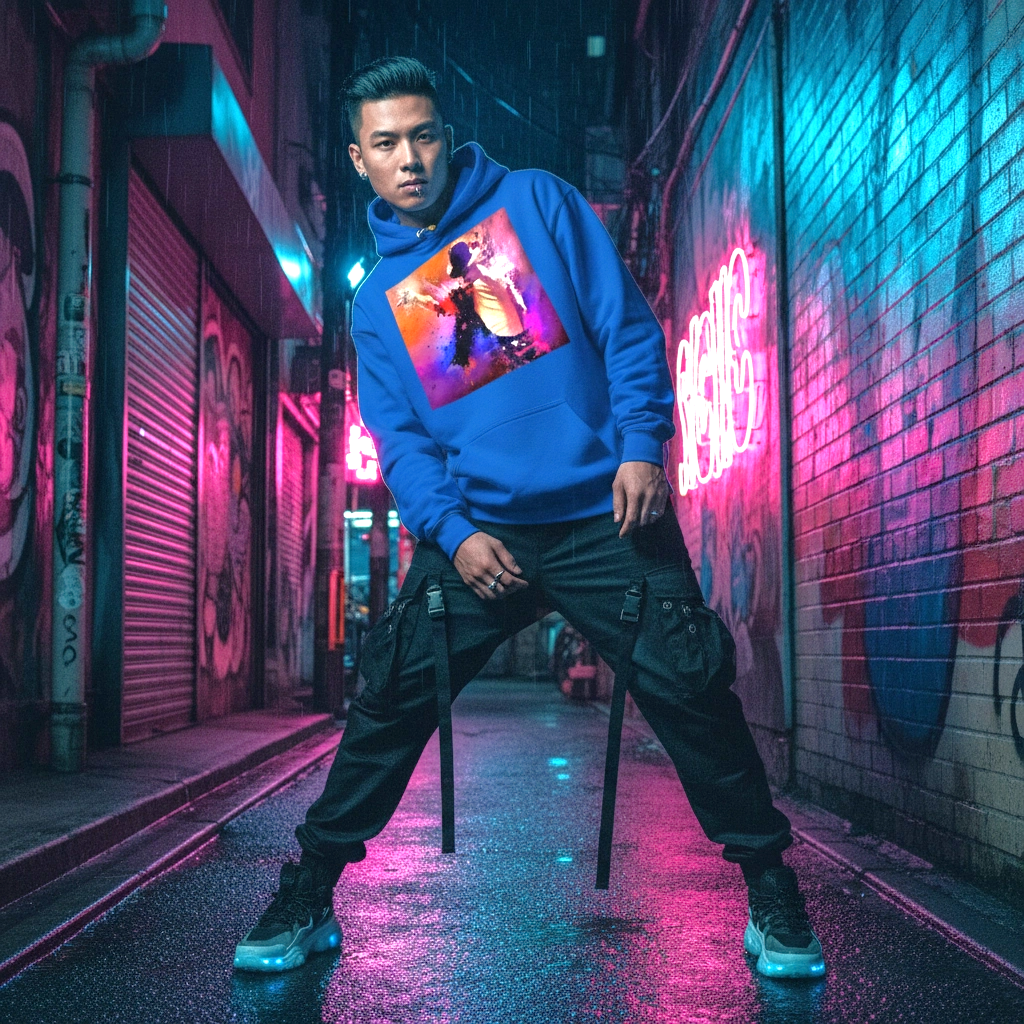 King of Pop Neon — Kids' Collector Hoodie