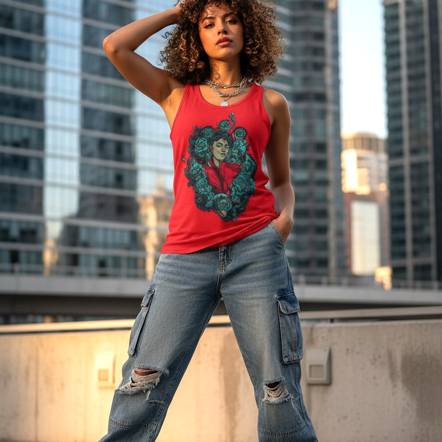Michael Jackson Thriller Tank Top - Graphic Art Collector King of Pop Edition