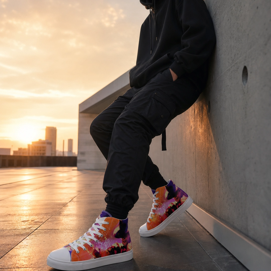 Michael Jackson Neon High-Top Sneakers – Collector Streetwear King of Pop Edition