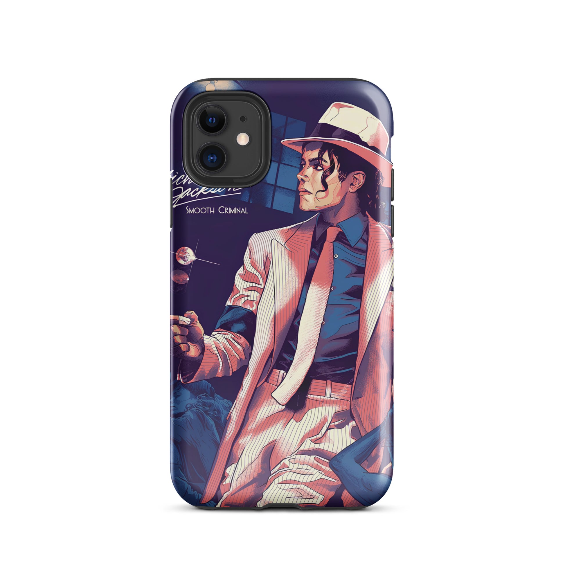 Capa iPhone com ilustração estilo anime de Michael Jackson Smooth Criminal, streetwear, França, manga 2026.
