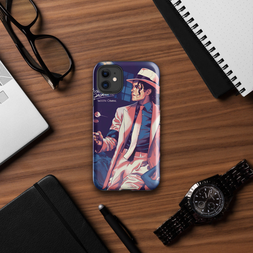 Capa para iPhone com arte streetwear de Michael Jackson estilo anime, vintage manga 2026, homem fã França.