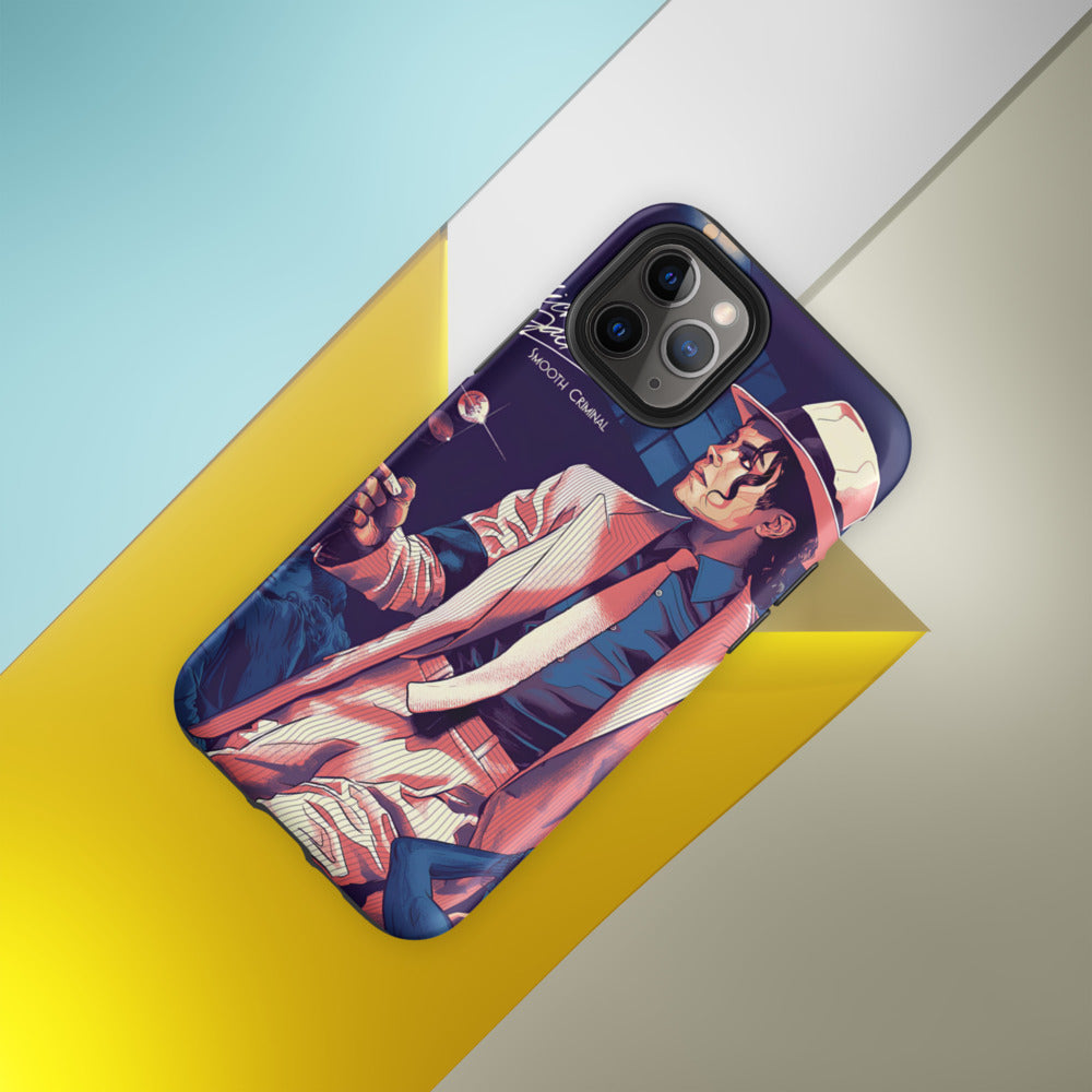 Capa de iPhone com design vintage Michael Jackson Smooth Criminal estilo streetwear manga, edição colecionador França 2026.