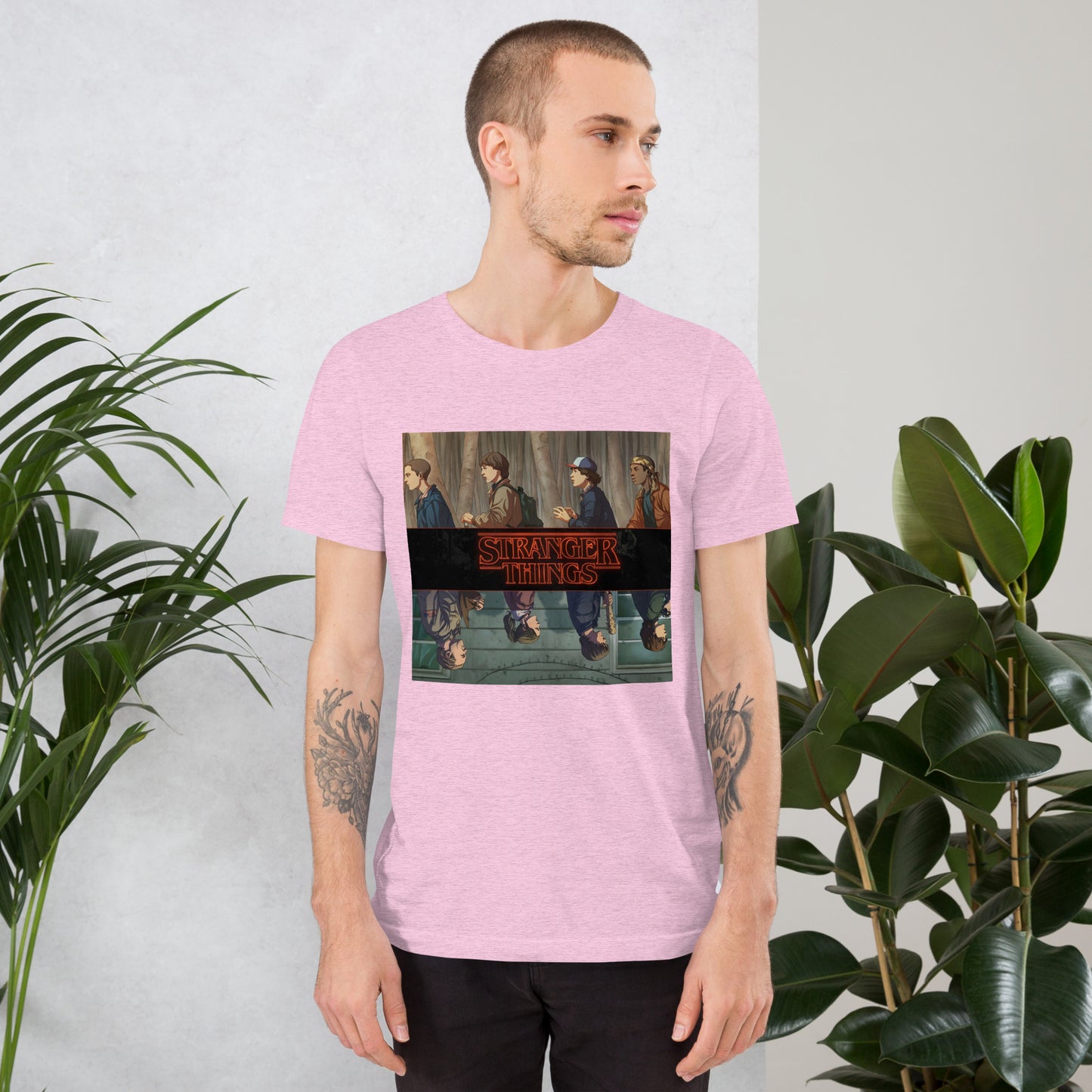 T-shirt homme Stranger Things dos – vêtement graphique fan