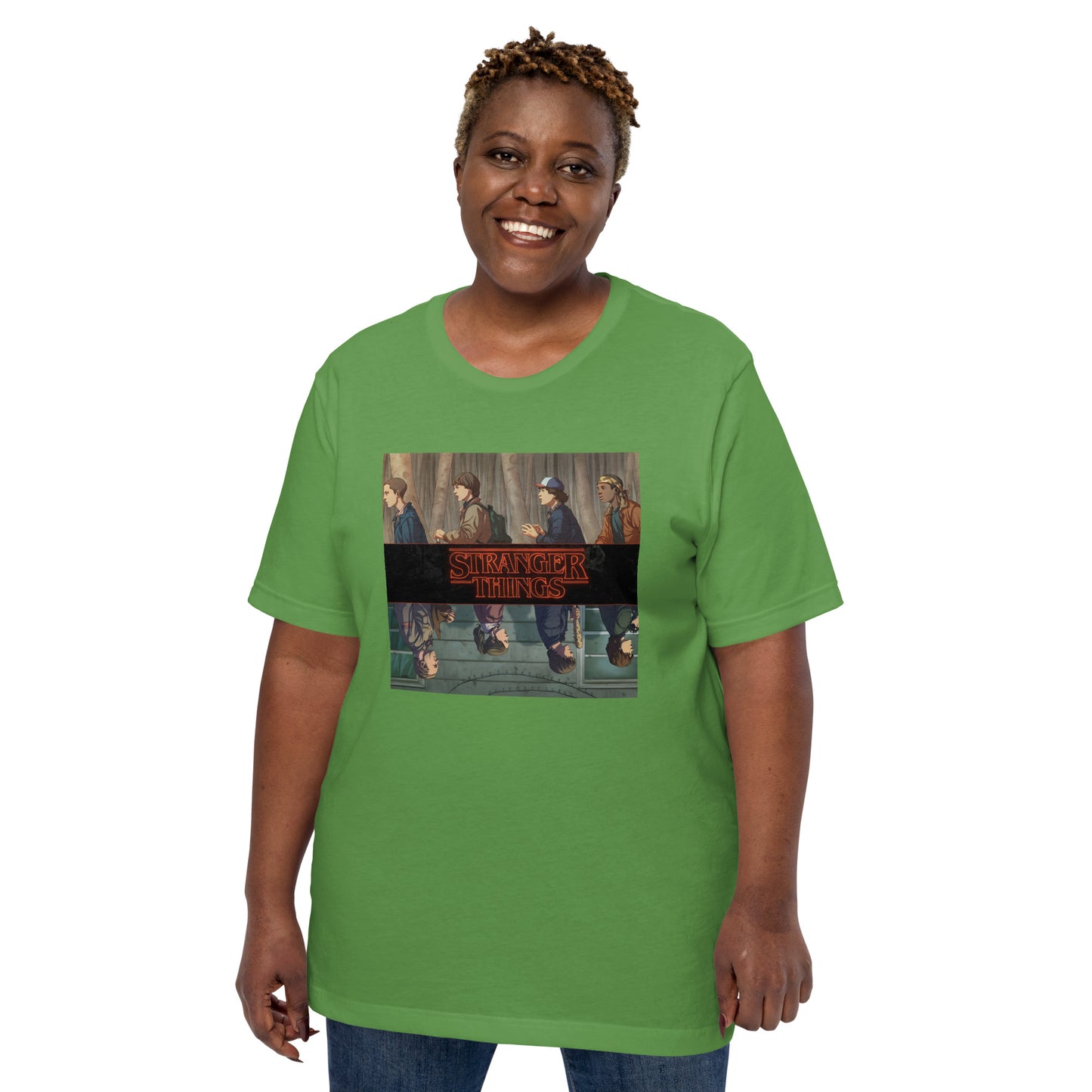 T-shirt Stranger Things gris – vêtement fan série culte