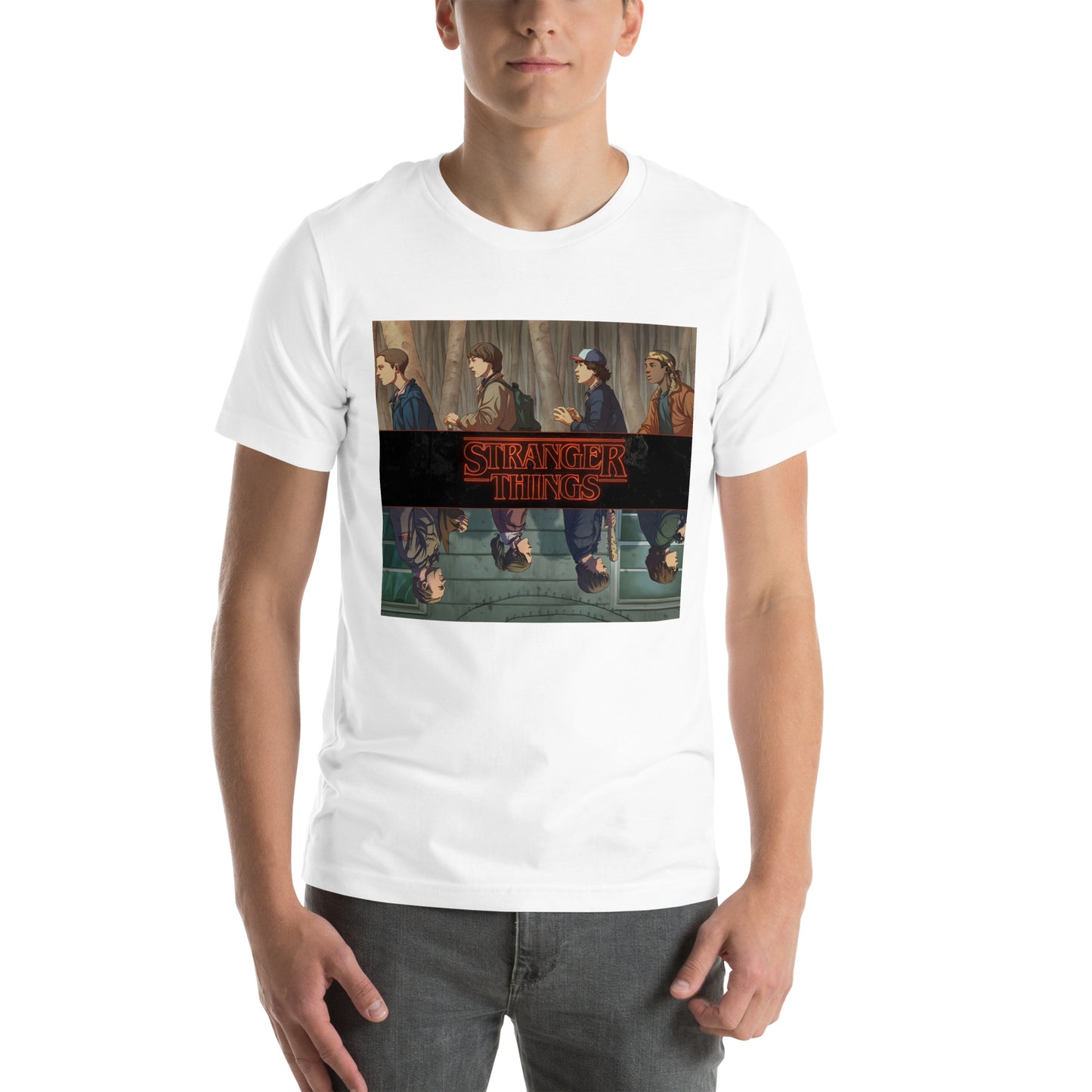 T-shirt Stranger Things blanc – collection fan Netflix