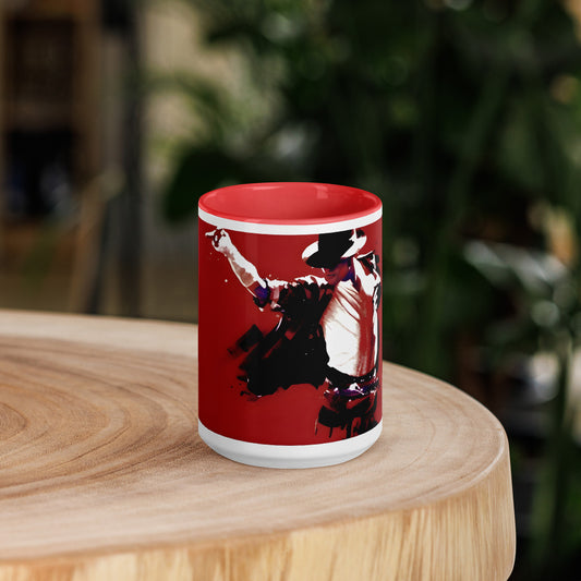 Michael Jackson Red King Mug – Bicolor Ceramic Collector King of Pop Edition