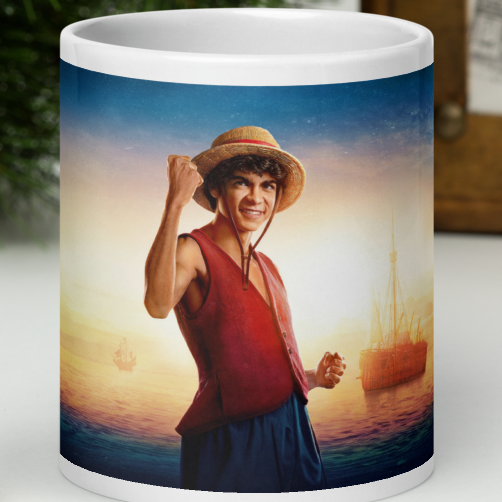 DARTFYT® One Piece | Luffy — Mug Céramique Collector — Détail | Streetwear Premium Collection One Piece