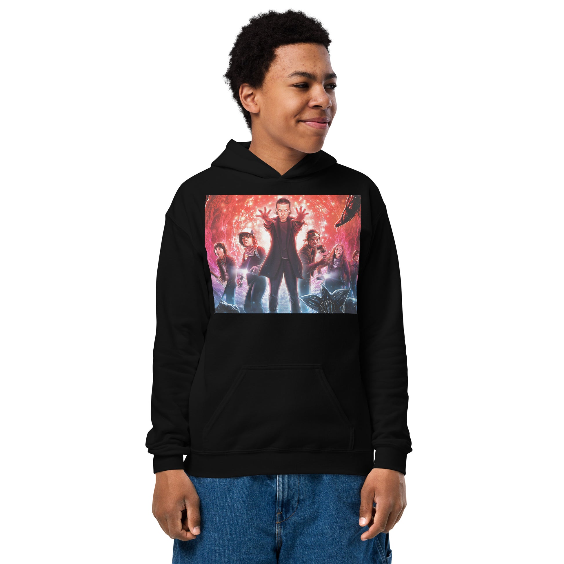 Sweat enfant Stranger Things Eleven porté – collection fan culture pop
